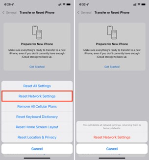 como redefinir as configurações de rede no iphone