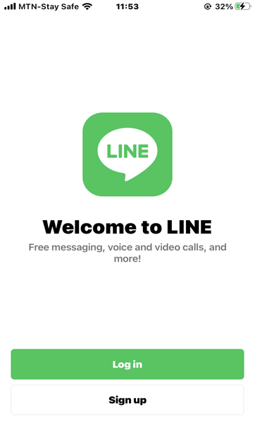  قم بفتح تطبيق line على هاتفك المحمول