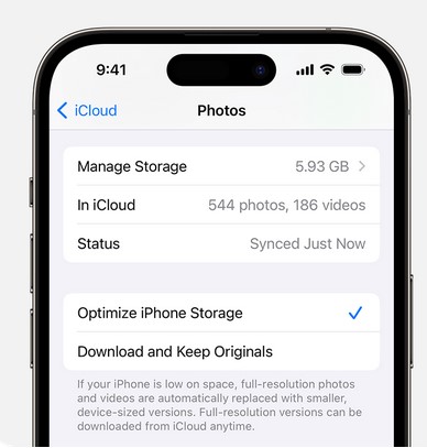 Attivare la funzione di archiviazione ottimizzata per iphone