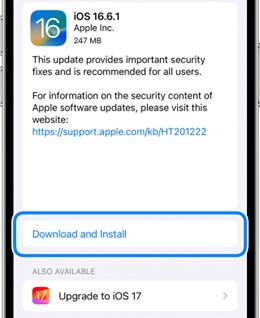 download and install the latest ios updates