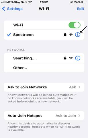  riavviare la connessione wifi di iphone 15