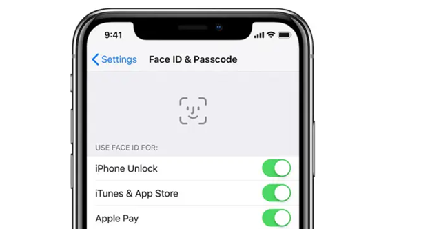  image of iphone face id icon