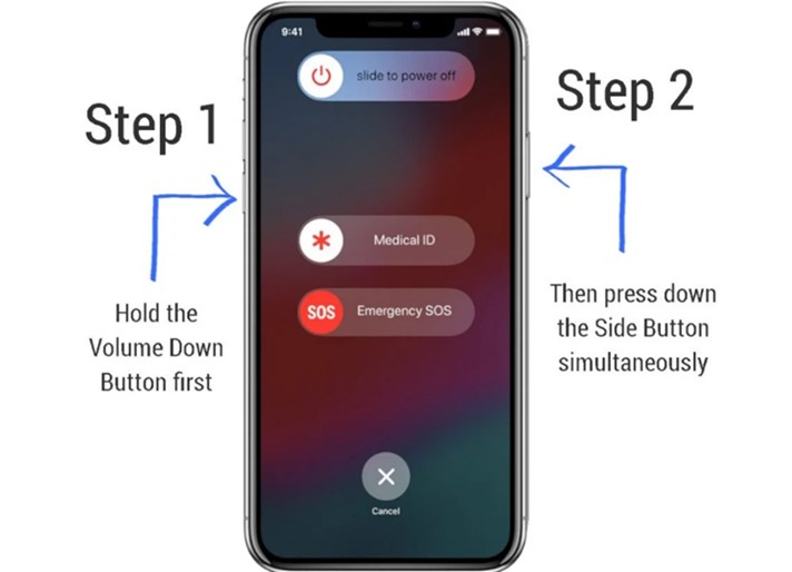 apaga y enciende tu iphone para resolver el problema del sistema