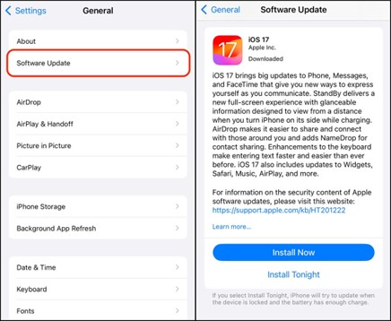download and install the update in settings