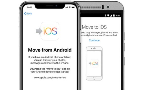 صفحة move to iOS لنظام Android