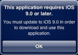 outdated iOS version