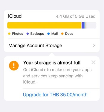 iCloud-Speicher