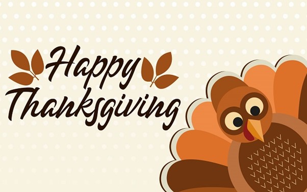 Cartoon Turkey Wishing Thanksgiving 