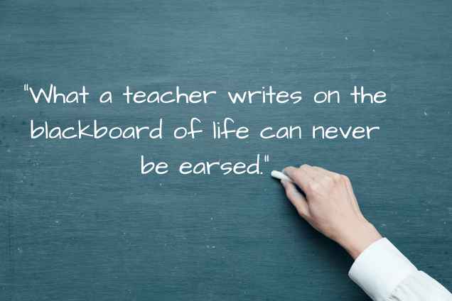 a teacher writes on our life 