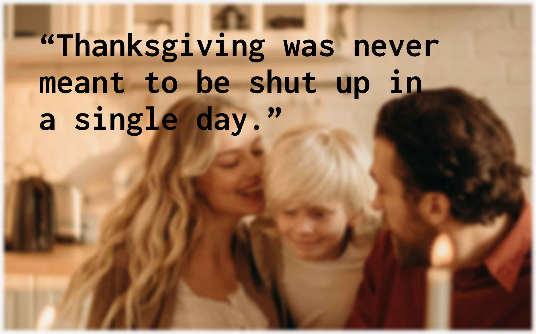 Happy family enjoying Thanksgiving