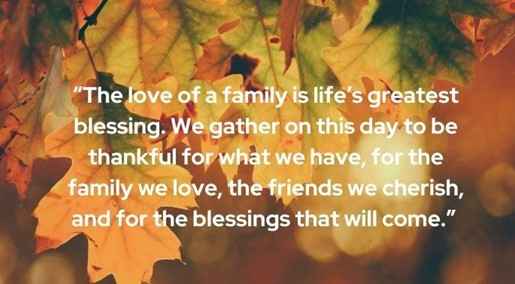 Thanksgiving quote about family