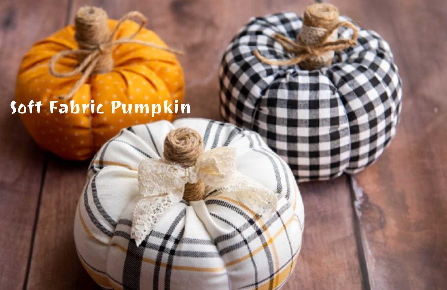 plush pumpkins by stuffing soft fabric