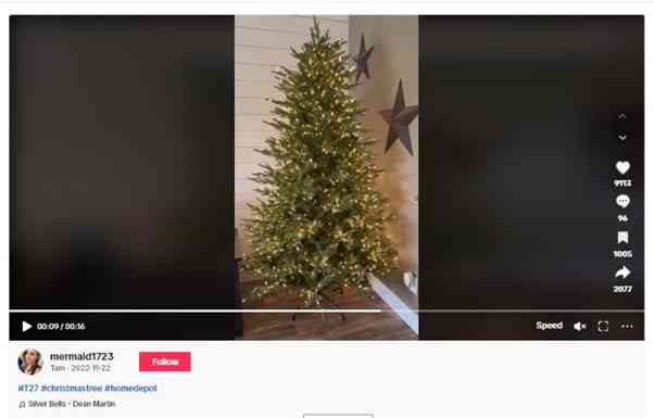 Рождественская елка TikTok, которой поделился mermaid1723 