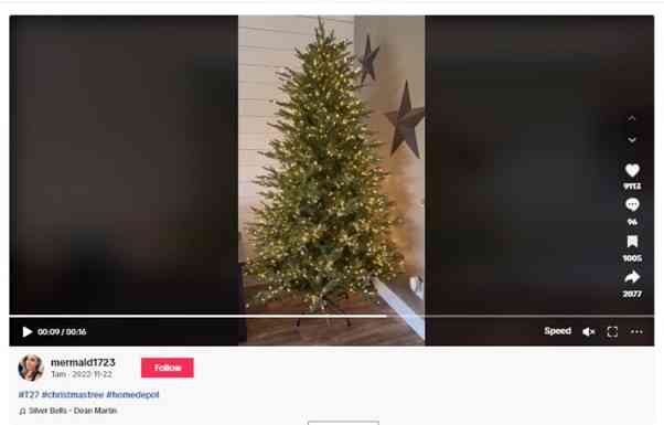 Albero di Natale di TikTok condiviso da mermaid1723