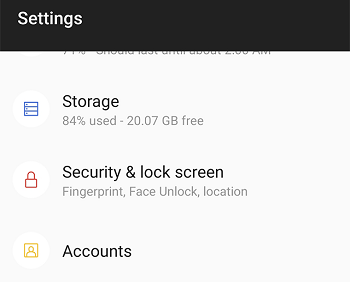 select google option in settings