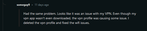  vpn puede causar el problema wifi