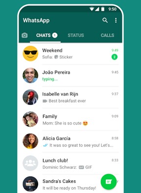 interface whatsapp simples e fácil de usar