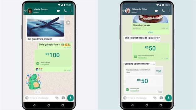 whatsapp tiene incorporado un medio de pago que permite realizar transferencias y transacciones