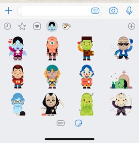 whatsapp has more original sticker choices than imessage