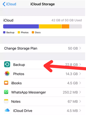 comprobar copia de seguridad de icloud