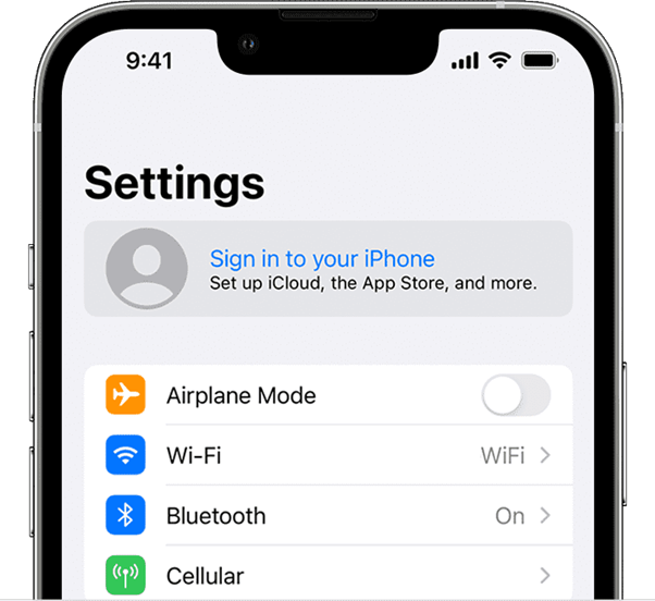 open icloud settings on iphone 15 