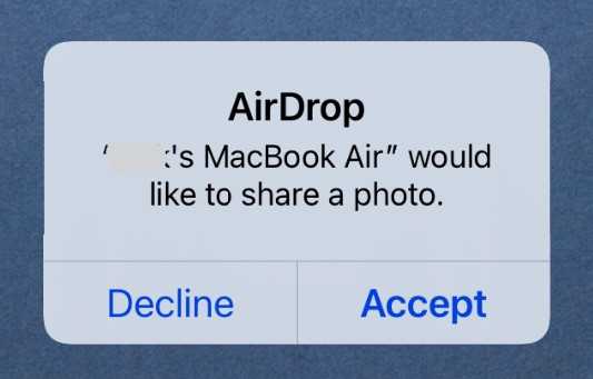 accept or decline an airdrop transfer on your ipad