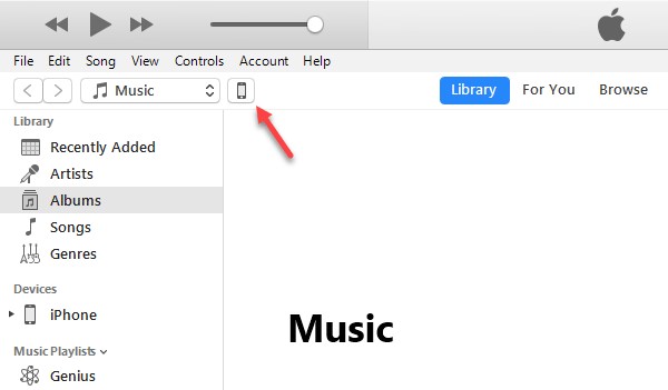 open itunes on your pc then click your ipad’s icon on the top of the screen