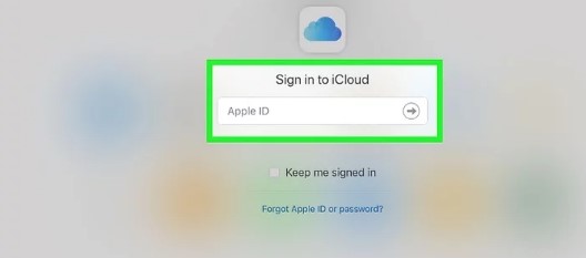 Inserisci il tuo corretto ID Apple per accedere al tuo account iCloud.