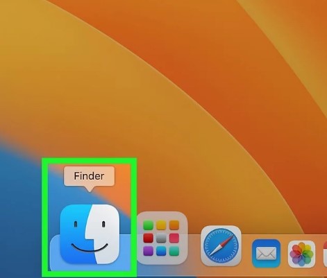 click the finder icon on your pc to open a finder window