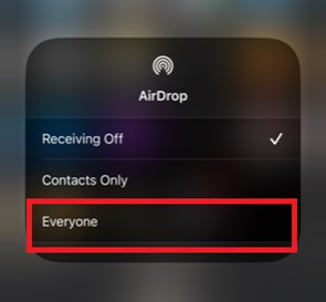 AirDrop a todos cuando AirDrop no encuentra personas