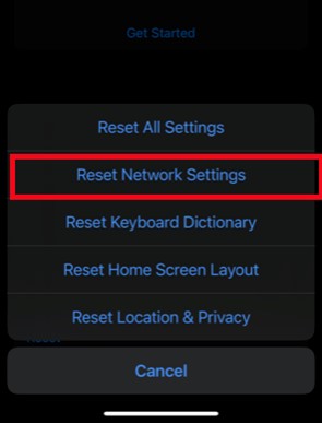 how to reset network settings iphone to fix airdrop no people found issue