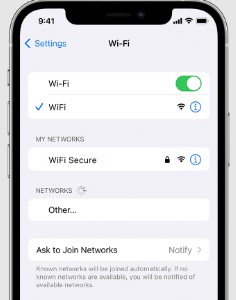open the settings app choose wi-fi then toggle it on 