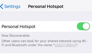 go to settings choose personal hotspot then tap the button to turn it off