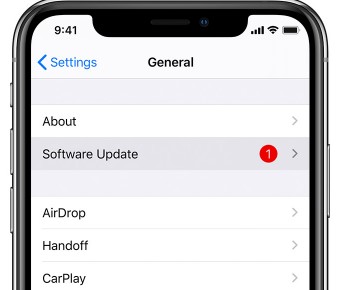 Controlla gli aggiornamenti del software sul tuo iPhone per risolvere i problemi di Airdrop.