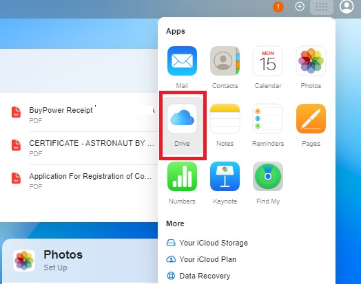 hoe to airdrop pc to iphone via icloud drive
