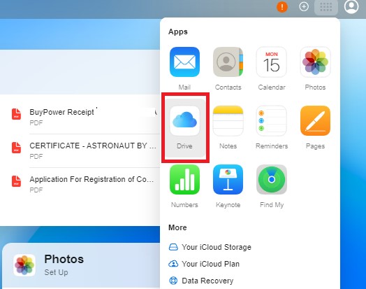 como enviar archivos de pc a iphone via icloud drive