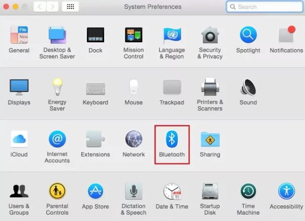 ative o bluetooth no mac para conectá-lo ao android