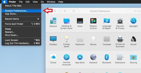 verifica le preferenze di sistema di Mac per risolvere il problema di android file transfer che non funziona 