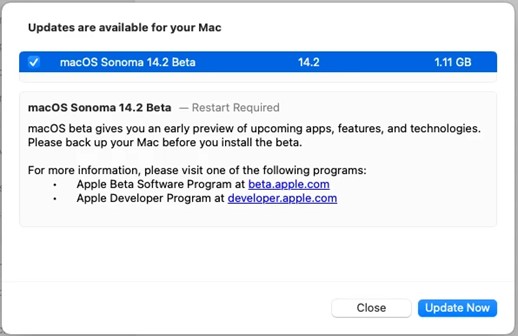 mettez à jour votre version de macos pour que le transfert de fichiers android fonctionne bien 