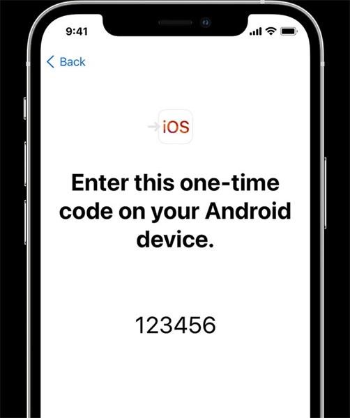 code being displayed when transferring whatsapp android to iphone