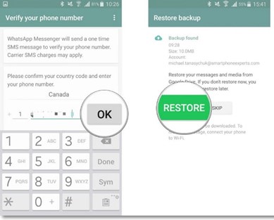 restoring chat history from google drive to migrate whatsapp from android to iphone