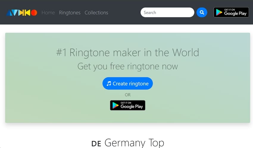 audiko ringtone website