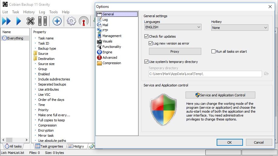 cobian offers easy app backup