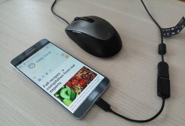 use otg mouse to back up samsung phone to pc with broken screen