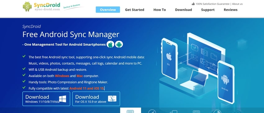 syncdroid free android sync manager 