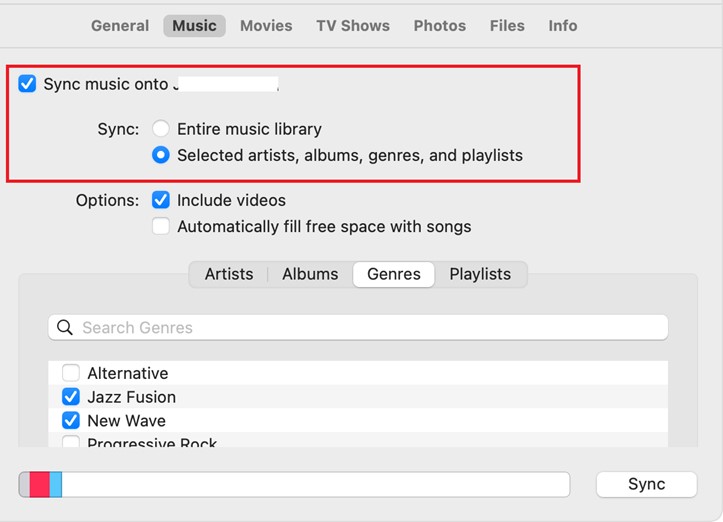 how to sync ipod music to pc via the mac finder app