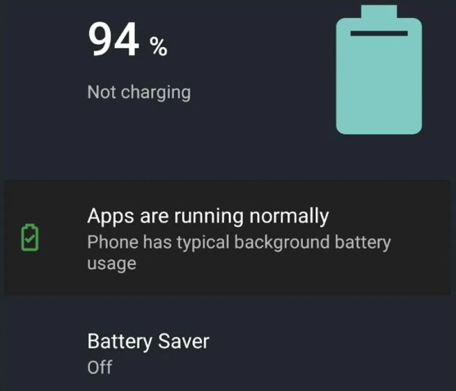 disable battery saver on android 