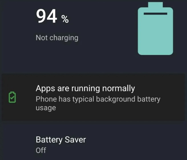 Disattiva il risparmio energetico sulla batteria su Android. 