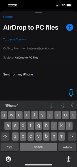 cómo adjuntar archivos de iphone en gmail app