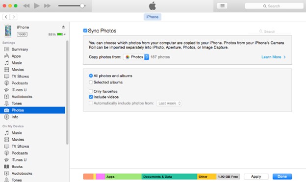 transferir datos de samsung a iphone a través de finder en un mac